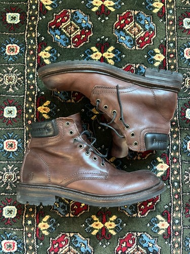 Frye cognac leather lace - cognac, up